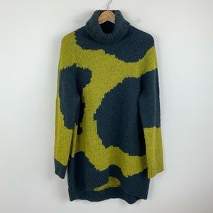COS 100% Wool Knit Patterned Oversized Sweater Dress